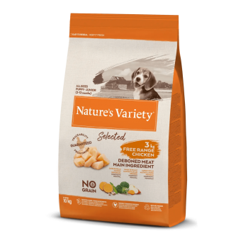 Nature Variety Selected No Grain Cão Junior Frango 600gr